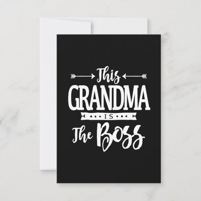 Funny Grandma Is Boss Mothers Day Card (Front)