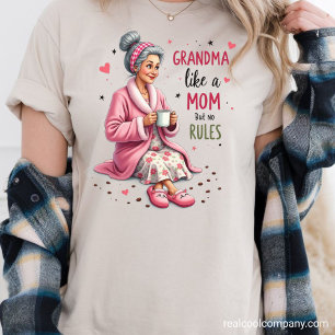 Funny Grandma like Mum but No Rules Tri-Blend Shirt