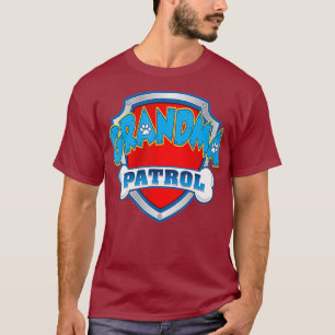 Funny Grandma Patrol Dog Mum Dad For Men Women T-Shirt