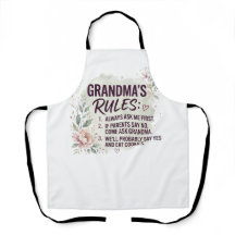 Funny Grandma Rules Floral Watercolor Family Quote