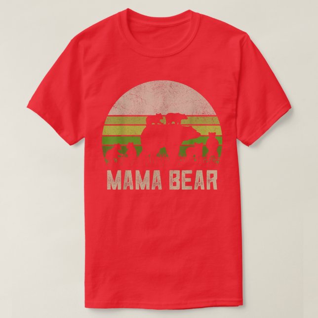 Funny Grandma s From Grandkid, 6 Cubs Mama Bear Vi T-Shirt (Design Front)