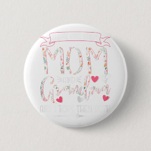 Funny Grandma Shirts Women Mum And Grandma I Rock  6 Cm Round Badge