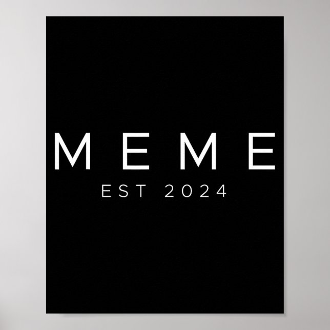 Funny Grandma Soon To Be Meme Est 2024 New Grandma Poster (Front)