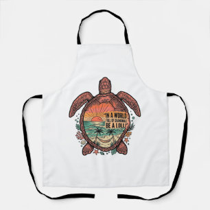 Funny Grandma Turtle Beach Vintage Shirt Design_1 Apron