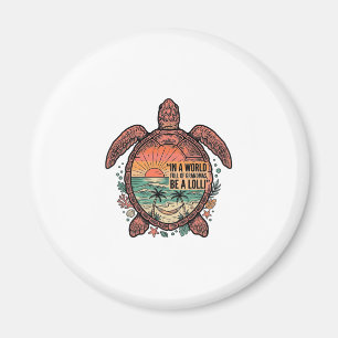 Funny Grandma Turtle Beach Vintage Shirt Design_1 Magnet