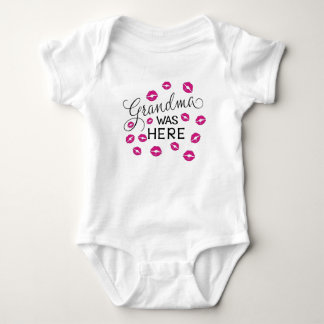 Funny Grandma Was Here Baby Bodysuit