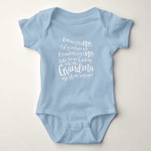 funny Grandma word art unisex Baby Bodysuit