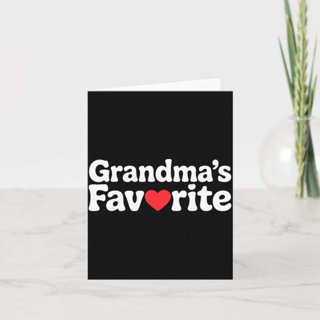 Funny Grandmas Favorite Family Humor Tees For Men  Card (Front)
