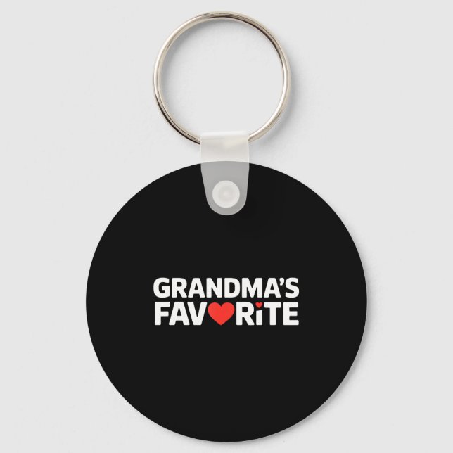 Funny Grandmas Favorite Family Humor Tees For Men  Key Ring (Front)