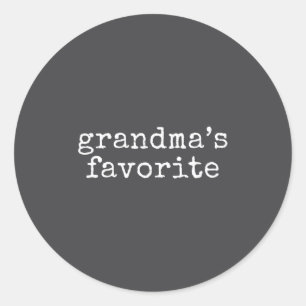 Funny Grandma's Favorite Grandparent Granhild  Classic Round Sticker