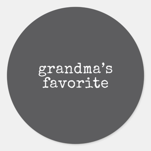 Funny Grandma's Favorite Grandparent Granhild  Classic Round Sticker (Front)