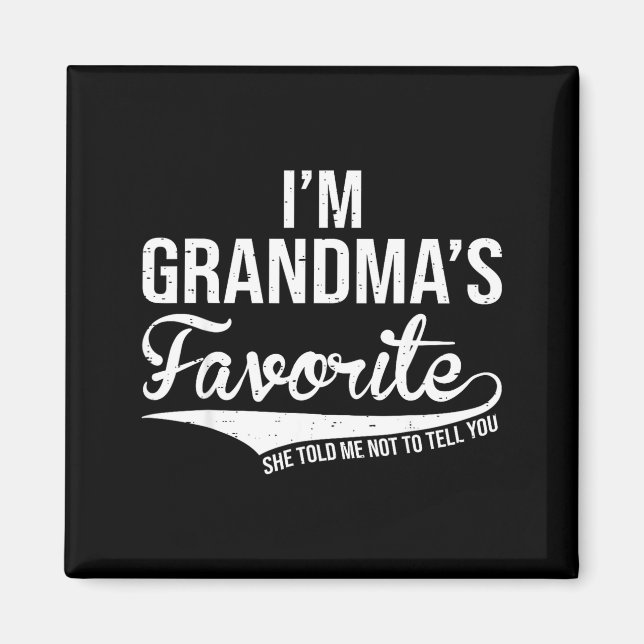 Funny Grandma's Favorite Grandson &amp; Granddaugh Magnet (Front)