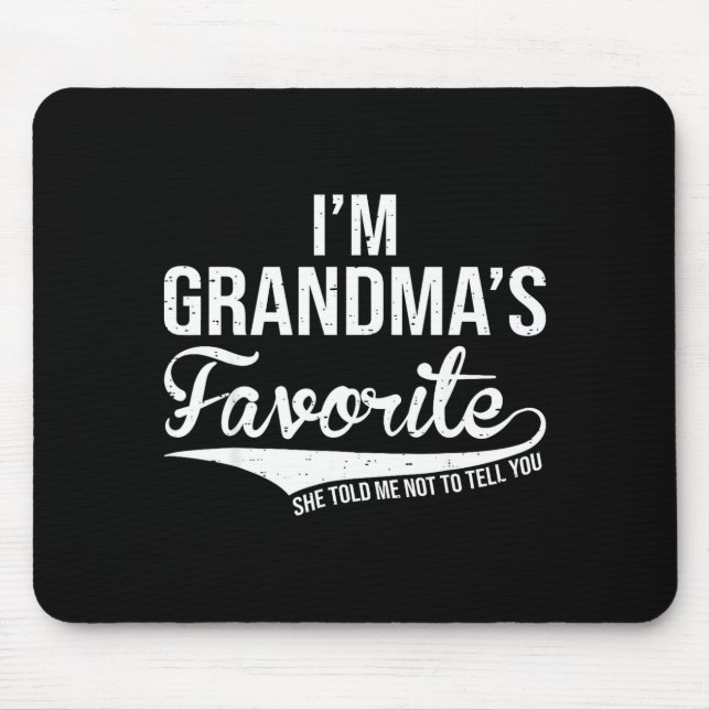 Funny Grandma's Favorite Grandson &amp; Granddaugh Mouse Pad (Front)
