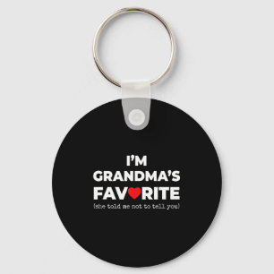 Funny Grandma's Favorite Shirt I'm Grandma's Favor Key Ring