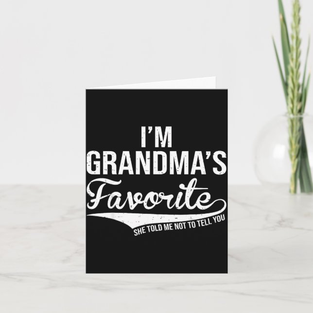 Funny Grandma's Favourite Grandson &amp; Granddaug Card (Front)