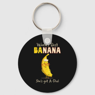Funny Grandmother World's Nana Banana Pun Key Ring