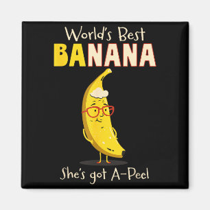 Funny Grandmother World's Nana Banana Pun Magnet