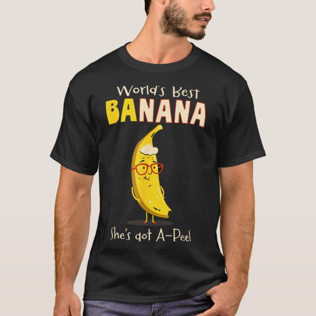 Funny Grandmother World's Nana Banana Pun  T-Shirt (Front)