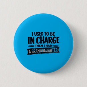 Funny Grandpa And Granddaughter Proud Grandparent 6 Cm Round Badge