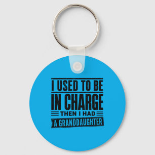 Funny Grandpa And Granddaughter Proud Grandparent Key Ring