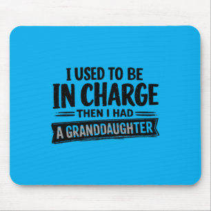 Funny Grandpa And Granddaughter Proud Grandparent Mouse Pad