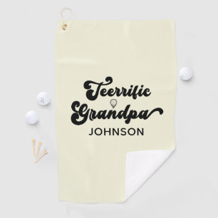 Funny grandpa Fathers day gift for grand father Golf Towel