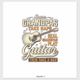 Funny Grandpa Guitar Vintage Engraving Shirt Desig