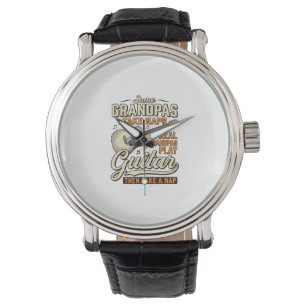 Funny Grandpa Guitar Vintage Engraving Shirt Desig Watch