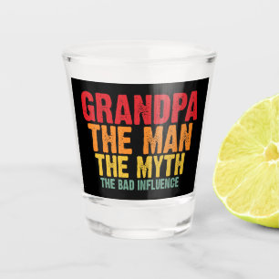 funny Grandpa man myth legend  Shot Glass