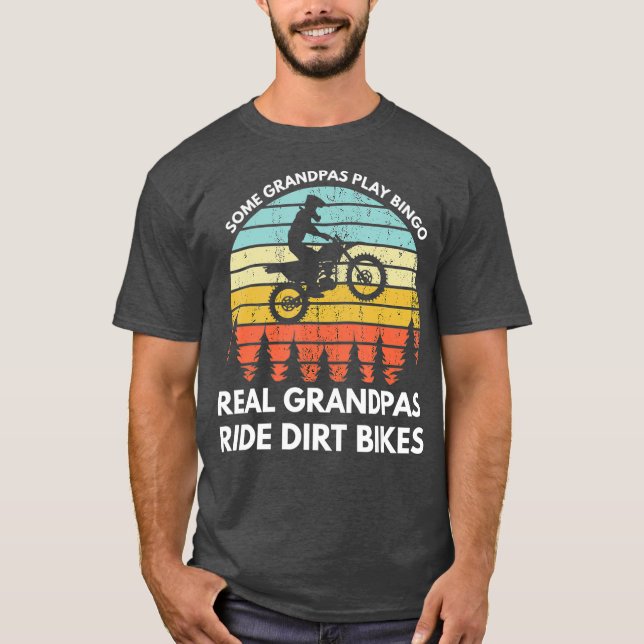 Funny Grandpa Motocross Dirt Bike Rider Braaap T-Shirt (Front)
