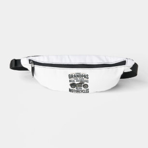 Funny Grandpa Motorcycle Nap Vintage Vector Design Bum Bags