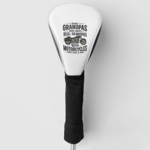Funny Grandpa Motorcycle Nap Vintage Vector Design Golf Head Cover