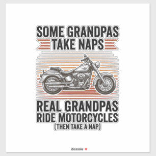Funny Grandpa Motorcycle Vintage Engraving T-Shirt