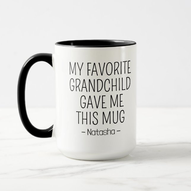 Funny Grandpa My Favourite Grandchild Gave Me This Mug (Left)