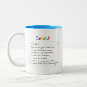 Funny Grandpa Search Custom Autocomplete Phrases Two-Tone Coffee Mug