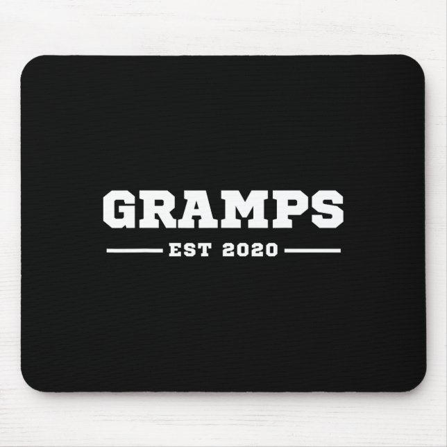 Funny Grandpa Soon To Be Gramps Est 2020 New Grand Mouse Pad (Front)