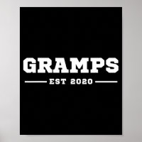 Funny Grandpa Soon To Be Gramps Est 2020 New Grand