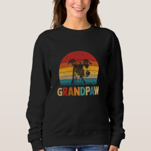 Funny Grandpaw Retro Vintage Greyhound Lovers Gran Sweatshirt