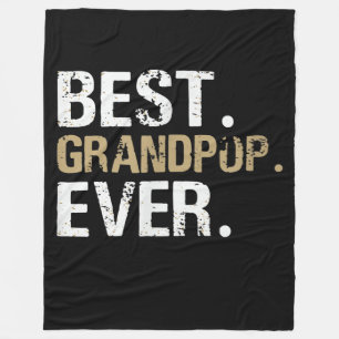Funny Grandson Best Grandpop Ever Fleece Blanket