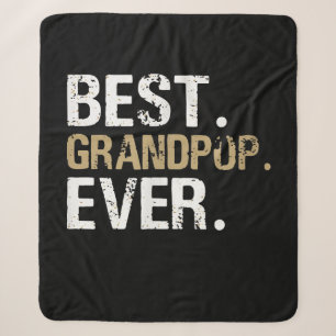Funny Grandson Best Grandpop Ever Sherpa Blanket