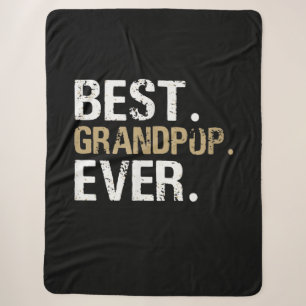 Funny Grandson Best Grandpop Ever Sherpa Blanket