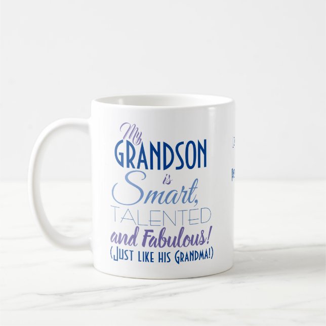 Funny Grandson Coffee Mug (Left)
