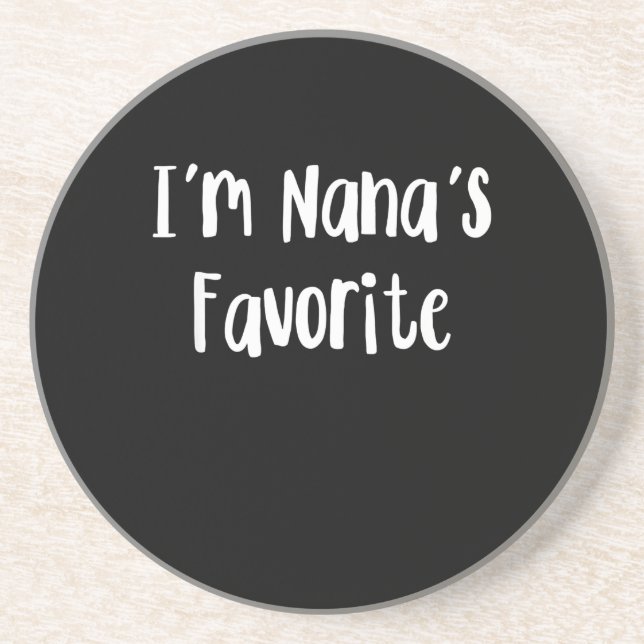 Funny Grandson | I'm Nana's Favourite Coaster (Front)