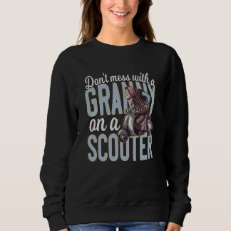 Funny Granny on a Scooter Sweatshirt