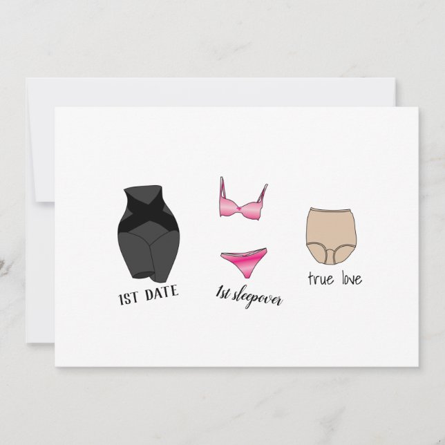 Funny Granny Panties Valentines Day Flat Card (Front)