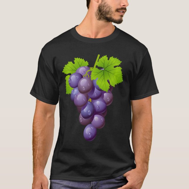 Funny Grape Fruit Halloween Costume Grape Vegan Lo T-Shirt (Front)