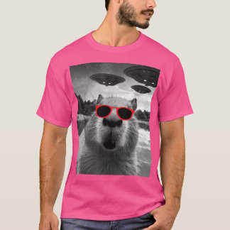 Funny Graphic Capybara Selfie Women Men Kid With U T-Shirt