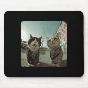 Funny Graphic Cat Gangster Funny _2 Mouse Pad