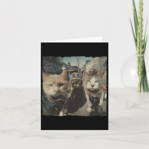 Funny Graphic Cat Gangster Funny _3 Card