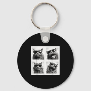 Funny Graphic Cat Photobooth Selfie Funny _1 Key Ring